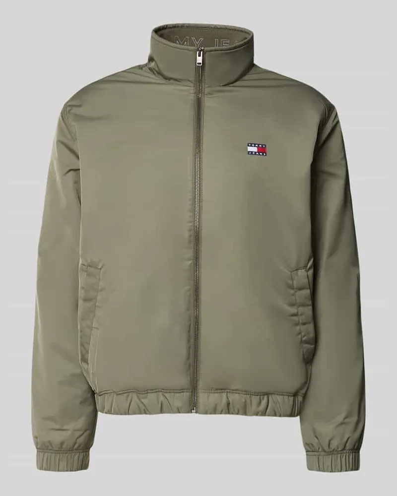 Tommy Hilfiger Regular Fit Blouson mit Label-Patch Oliv