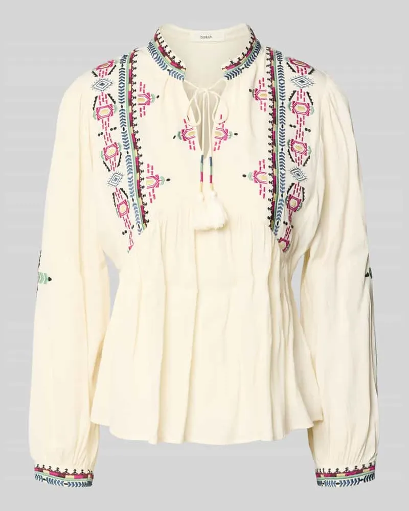 ba&sh Tunikabluse mit Motiv-Stitching Modell 'TILT Beige