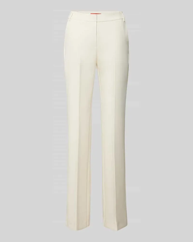 MAX&Co. Straight Leg Anzughose mit Bügelfalten Modell 'REIMS Offwhite