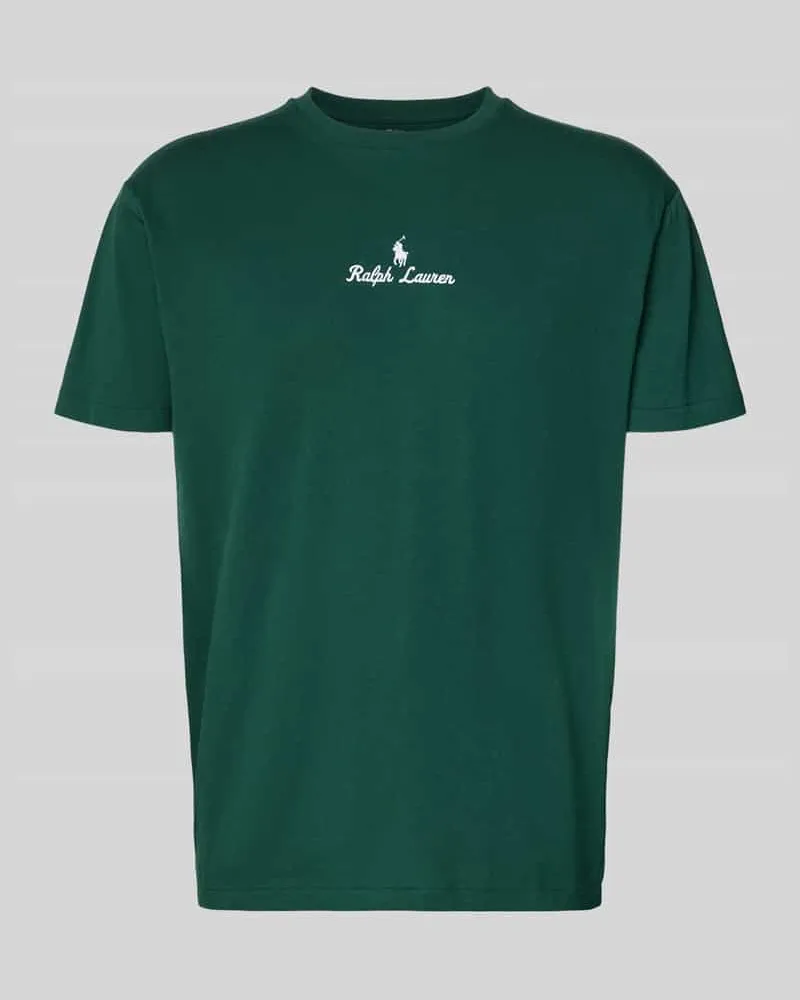 Ralph Lauren T-Shirt mit Label-Stitching Dunkelgruen