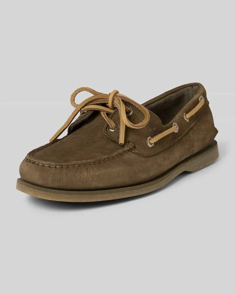 Timberland Bootsschuhe mit Schürverschluss Modell 'CLASSIC BOAT Mittelbraun