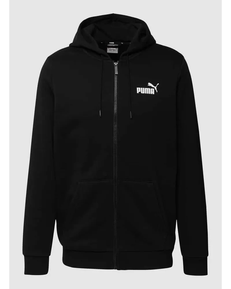 Puma Sweatjacke mit Label-Print Modell 'Small Logo Black