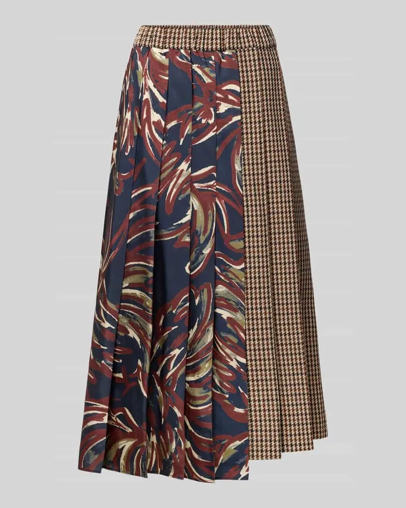 Max Mara Midi-Rock aus Schurwoll-Mix Modell 'FANALE Bordeaux