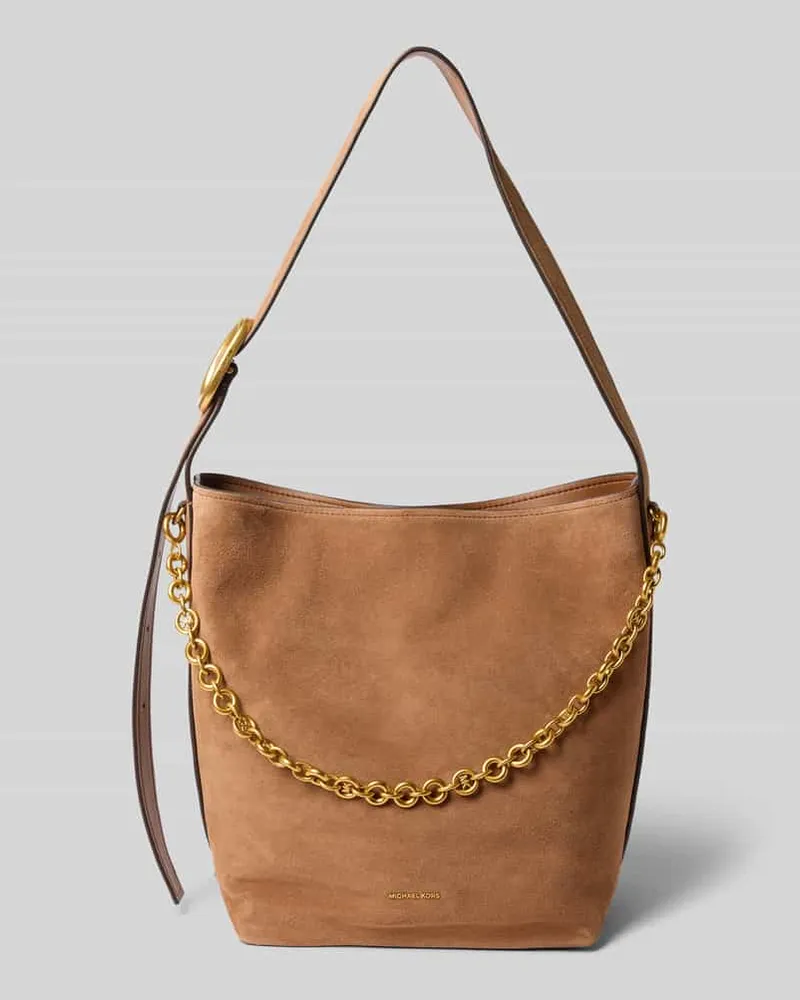 Michael Kors Handtasche aus Leder mit Label-Applikation Modell 'NOLITA Mittelbraun