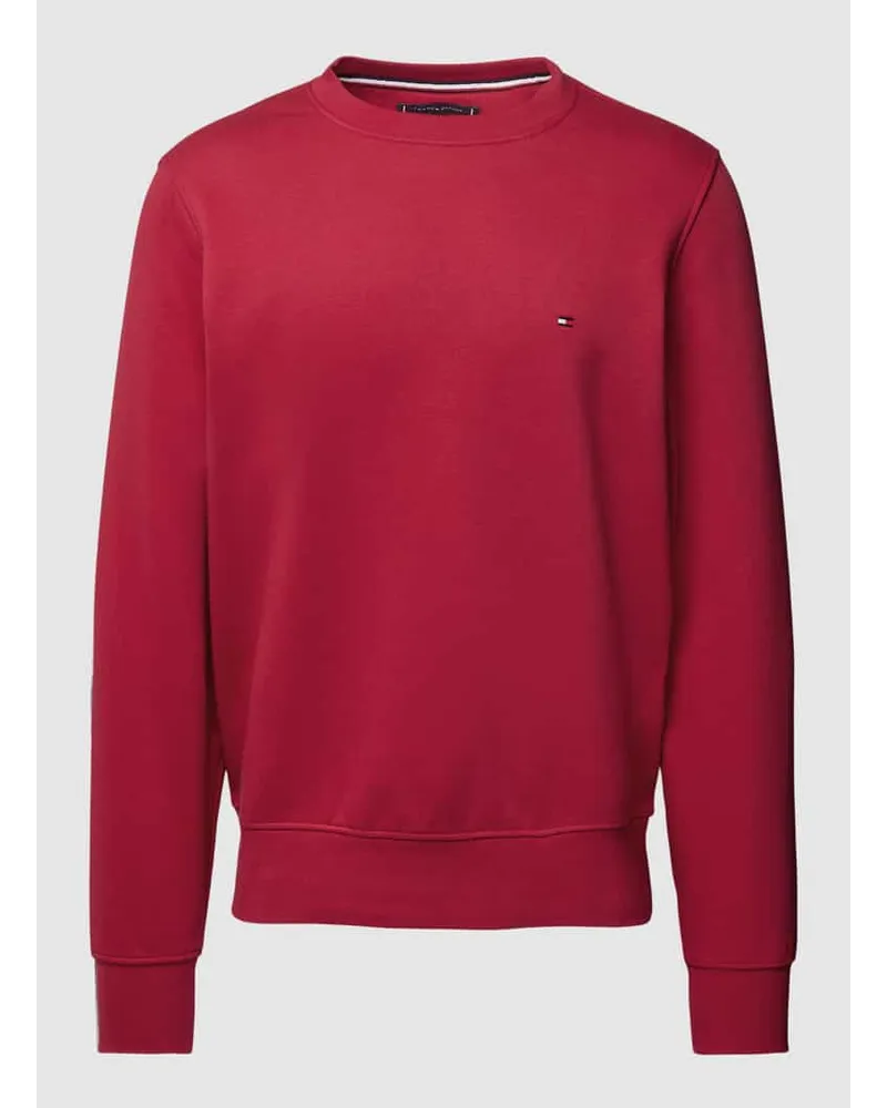 Tommy Hilfiger Strickpullover mit Label-Stitching Kirsche