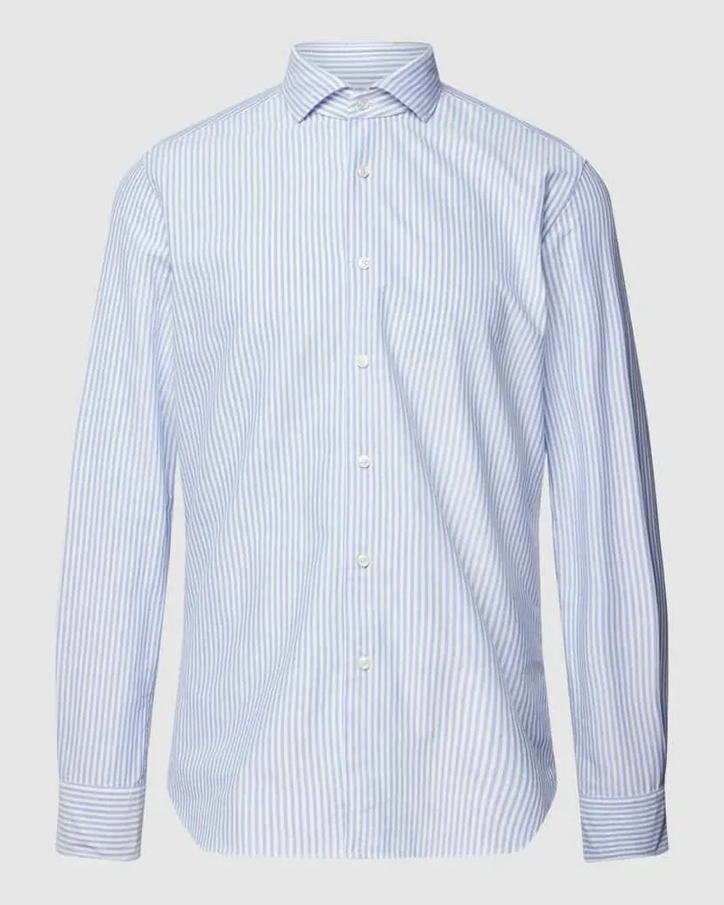 XACUS Regular Fit Businesshemd aus Baumwollqualität Blau