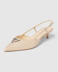 Guess Lederpumps mit Label-Applikation Modell 'JESSON Beige