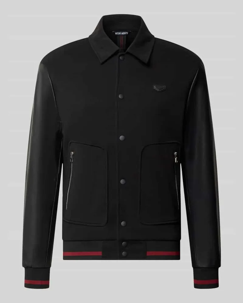 Antony Morato Sweatjacke mit Kentkragen Black