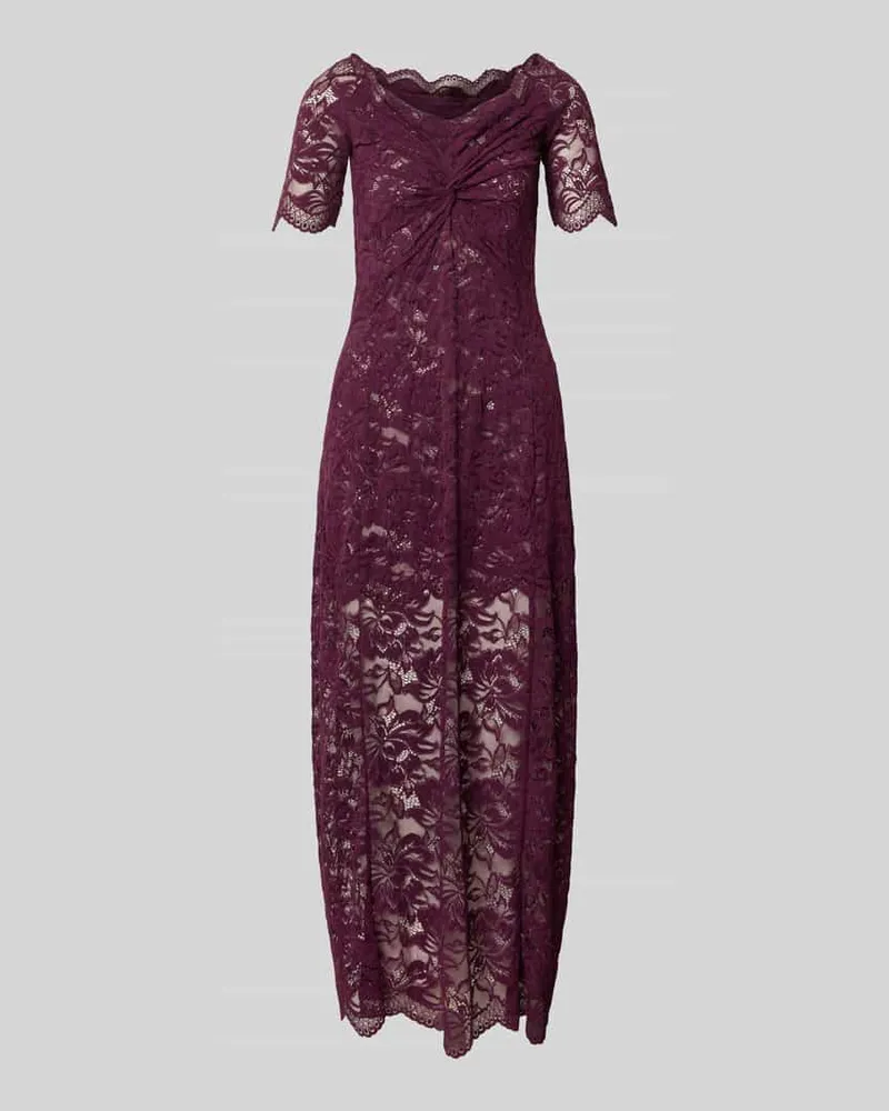 Paco Rabanne Maxikleid mit Allover-Spitzenbesatz Lila