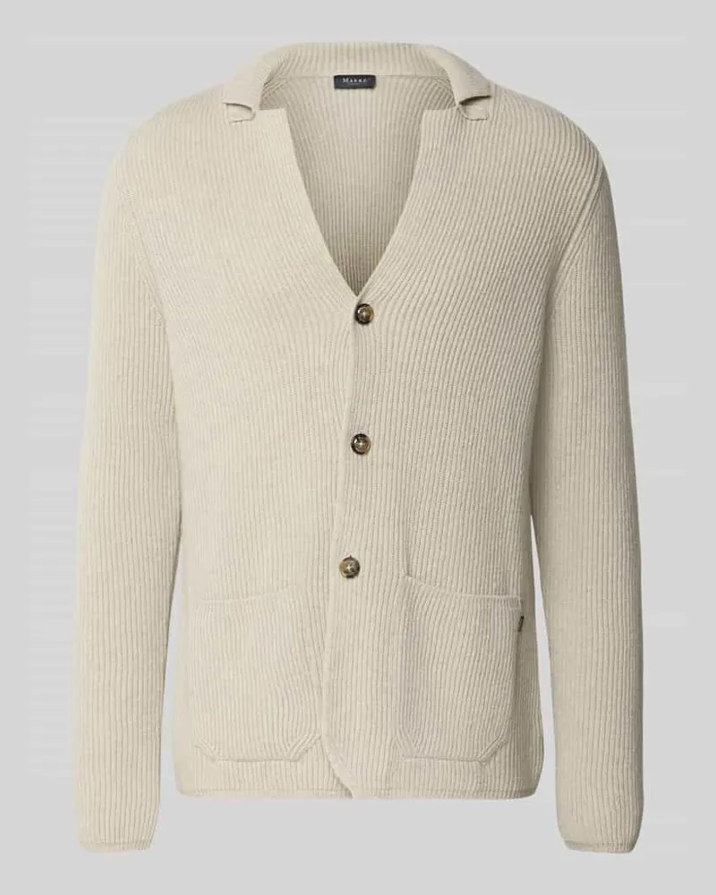 Maerz Strickjacke mit Knopfleiste Offwhite