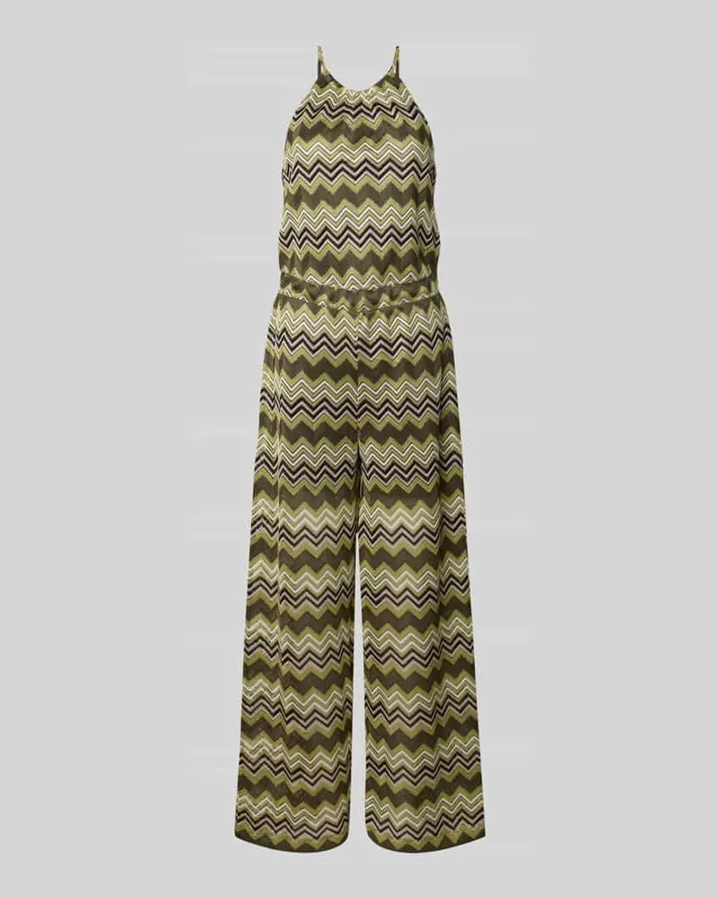 COMMA Jumpsuit mit Strukturmuster Gruen