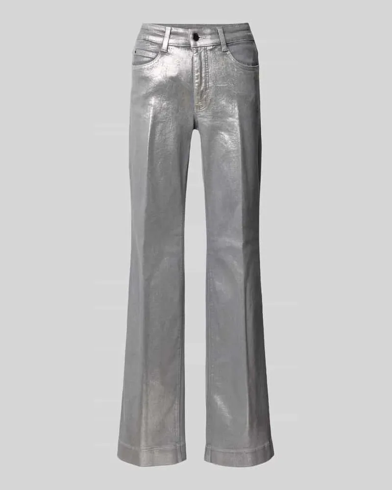 MAC Jeans Flared Jeans mit 5-Pocket-Design Silber