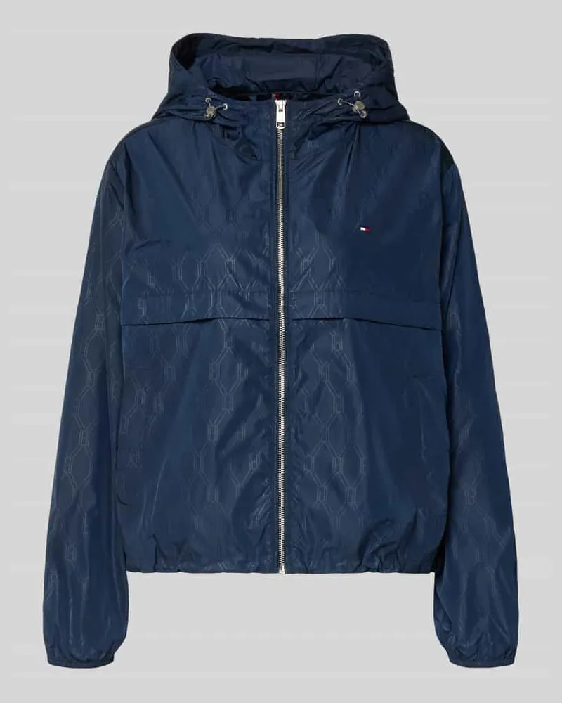 Tommy Hilfiger Regular Fit Windbreaker mit Kapuze Marine