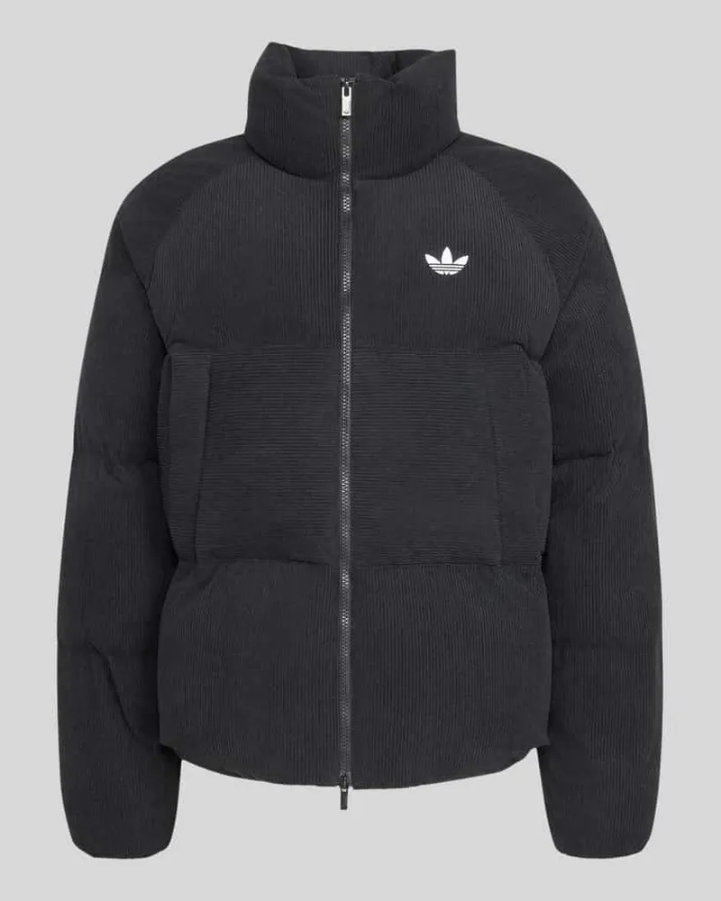 adidas Regular Fit Puffer Jacket in Cord-Optik Black