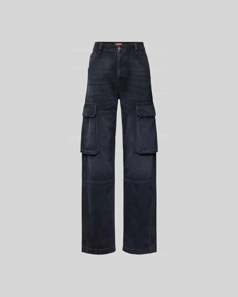 Diesel Cargohose mit aufgesetzten Pattentaschen Dunkelgrau