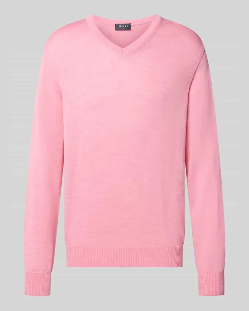 Maerz Regular Fit Strickpullover aus reiner Schurwolle Rose