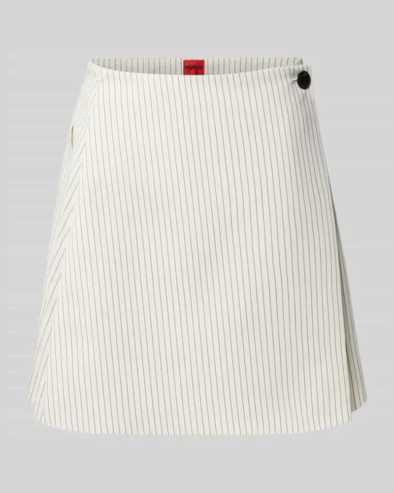 HUGO BOSS Leicht ausgestellter Mini-Rock in Wickeloptik Modell 'RIBERI Offwhite