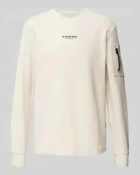 G-STAR RAW Strickpullover mit Label-Schriftzug Modell 'tweeter Offwhite