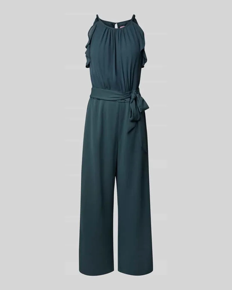 Vera Mont Jumpsuit mit Bindegürtel Dunkelgruen