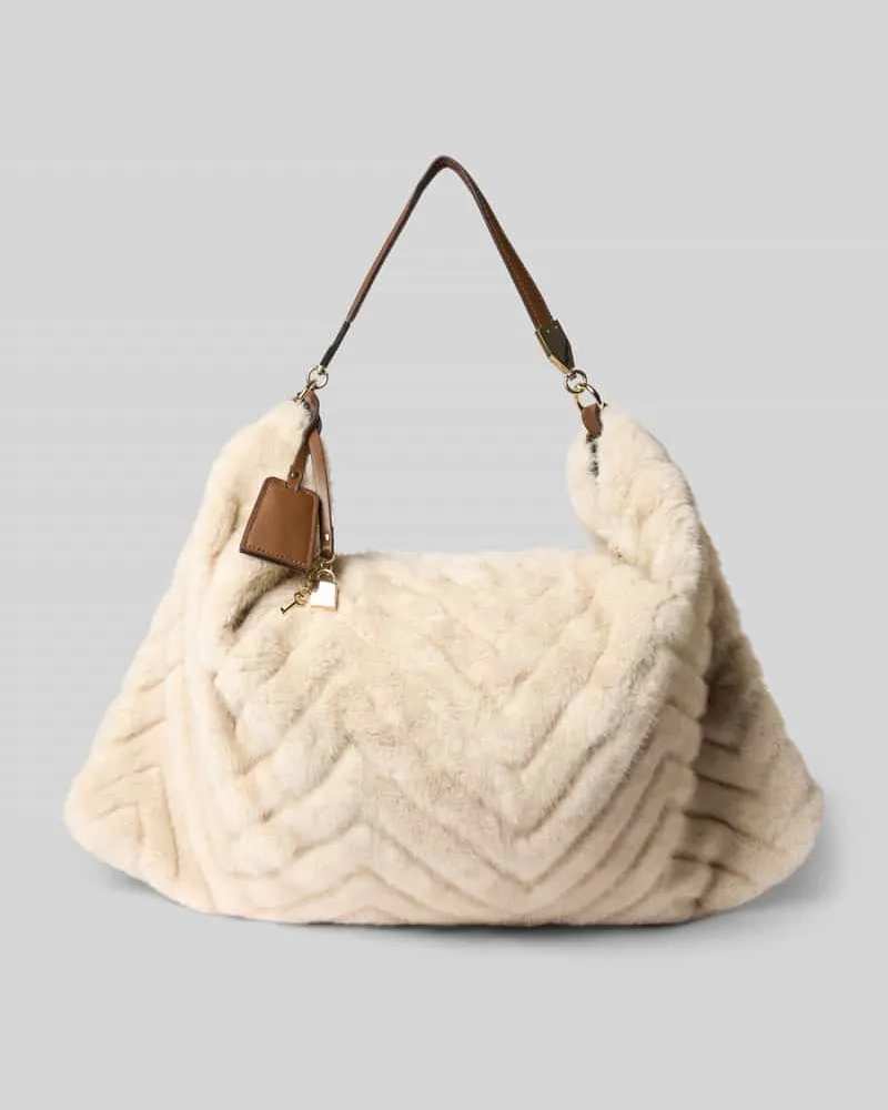 Liu Jo Hobo Bag aus Kunstfell Offwhite