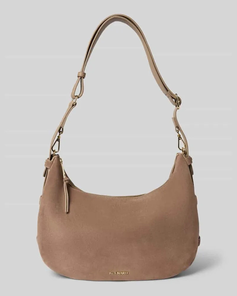 Hey Marly Schultertasche aus echtem Kalbsleder Modell 'Lifetime Sister Hellbraun
