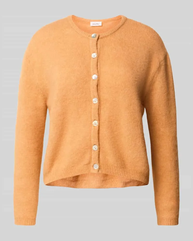 American Vintage Strickjacke aus Alpaka-Mix mit Rundhalsausschnitt Modell 'VITOW Sand