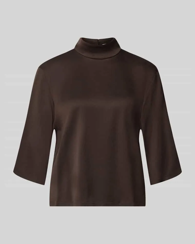 Drykorn Regular Fit Bluse mit Stehkragen Modell 'Aletia Dunkelbraun