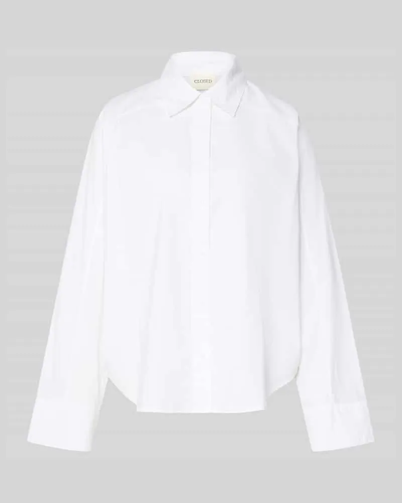 Closed Regular Fit Bluse mit Knopfleiste Weiss