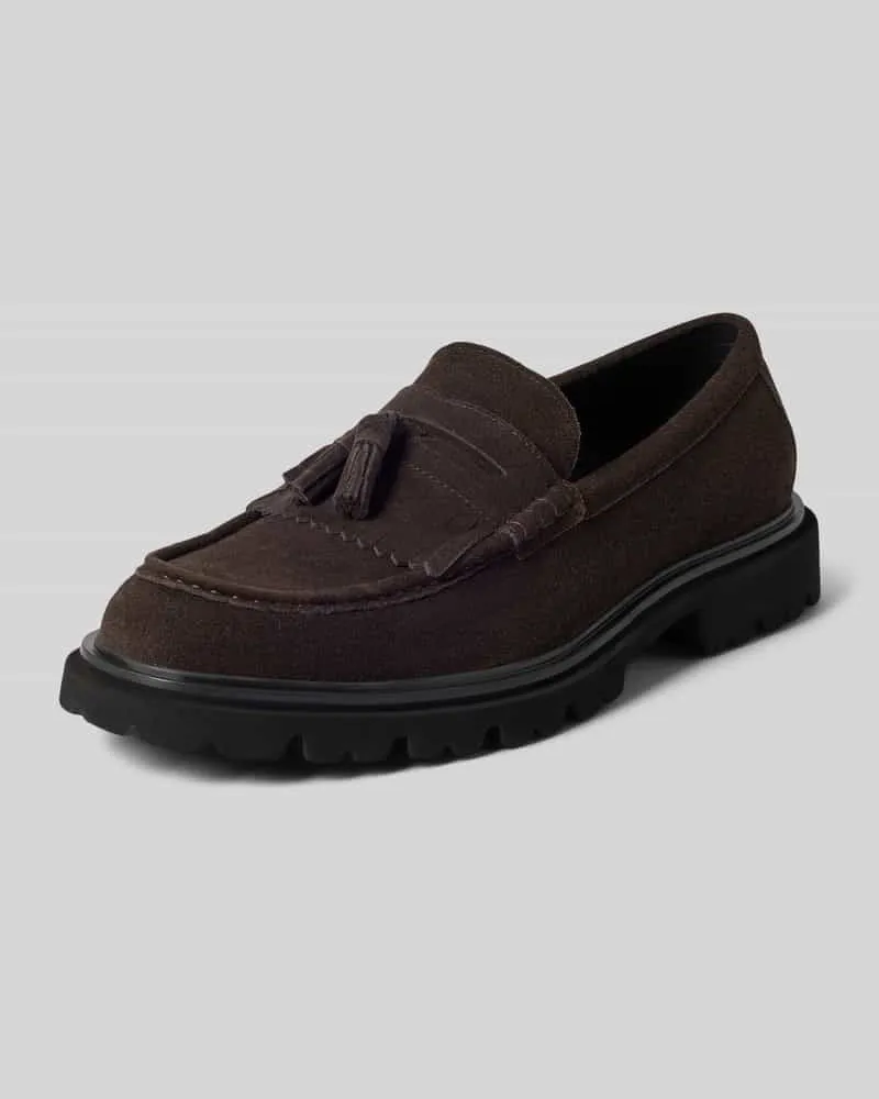 Steve Madden Loafers aus Leder Modell 'Horst-O Dunkelbraun