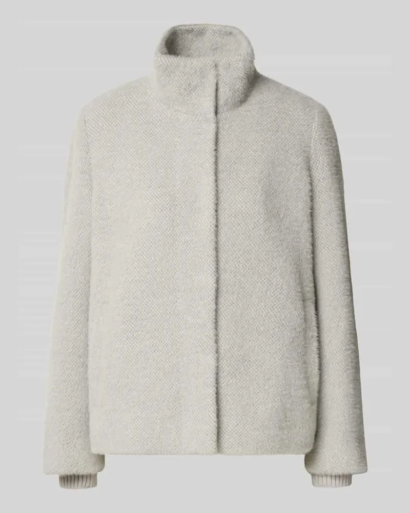 COMMA Regular Fit Jacke mit Strukturmuster Hellgrau