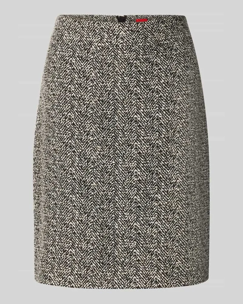 HUGO BOSS Figurbetonter Mini-Rock mit Baumwoll-Anteil Modell 'Ranika Black
