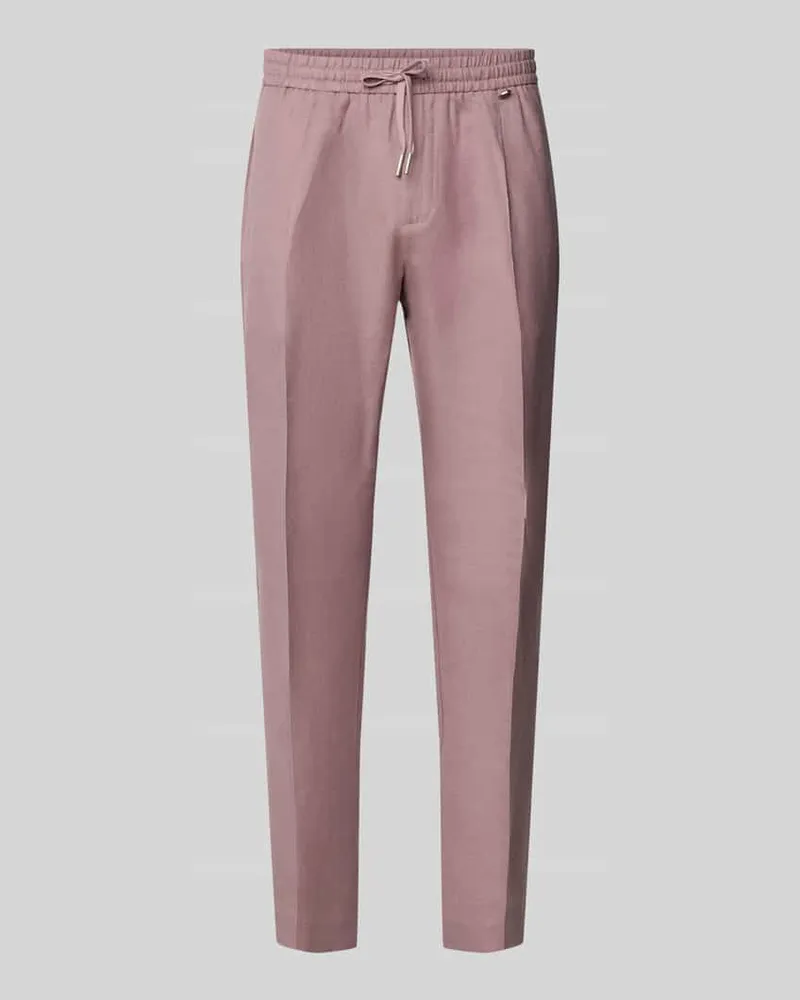 Antony Morato Regular Fit Hose aus Leinen-Viskose-Mix Modell 'NEIL Hellrosa