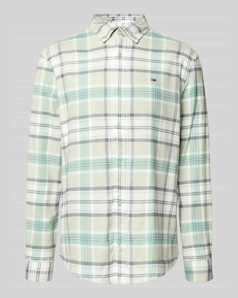 Tommy Hilfiger Regular Fit Freizeithemd aus reiner Baumwolle Gruen