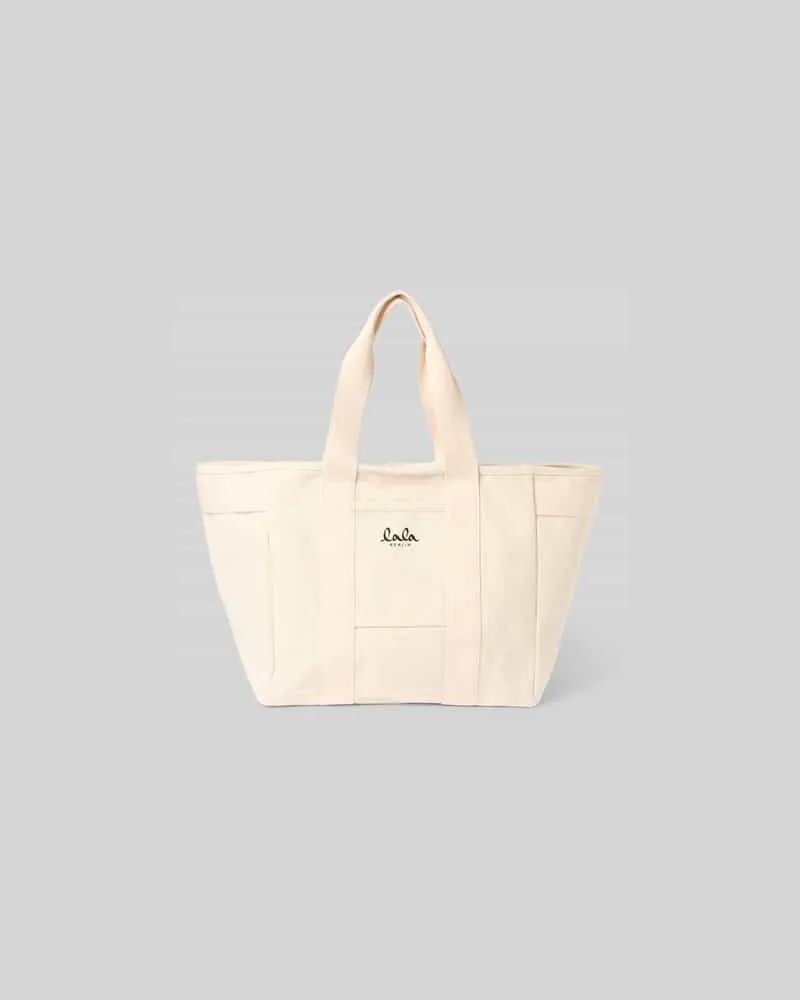 Lala Berlin Tote Bag aus reiner Baumwolle Beige