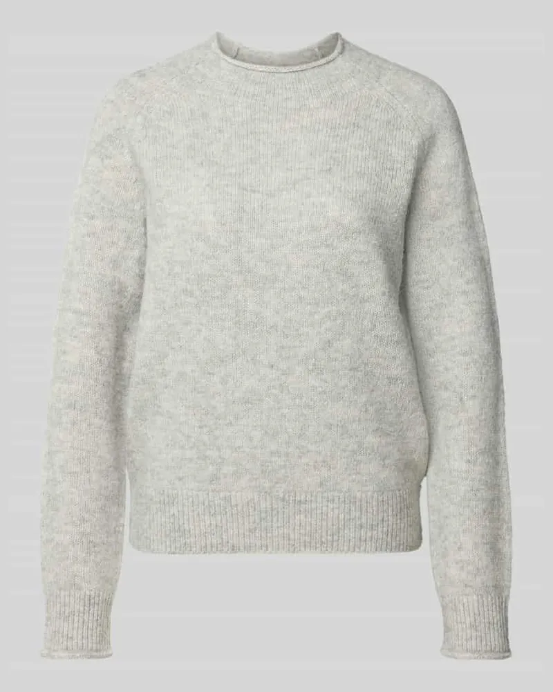 HUGO BOSS Regular Fit Strickpullover aus Woll-Mix mit Alpaka Modell 'C_FESPERANASY Hellgrau