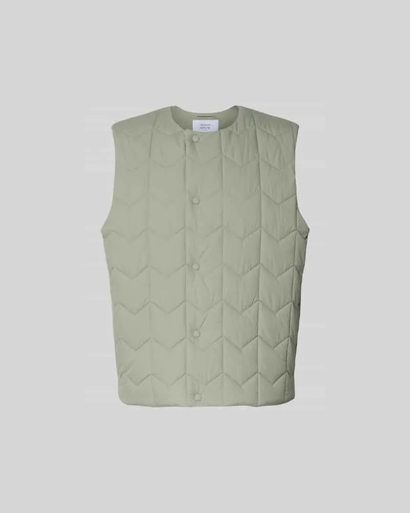 Kitsuné Regular Fit Weste in Stepp-Optik Hellblau