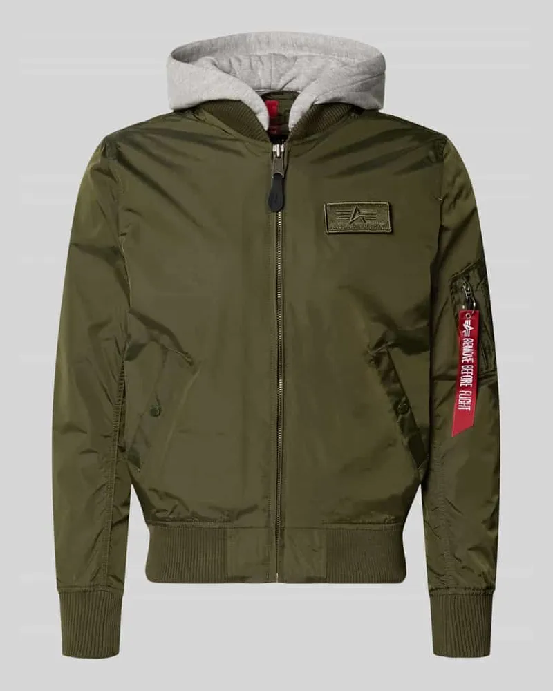 Alpha Industries Blouson mit Logo-Anhänger Modell 'MA-1 TT Oliv