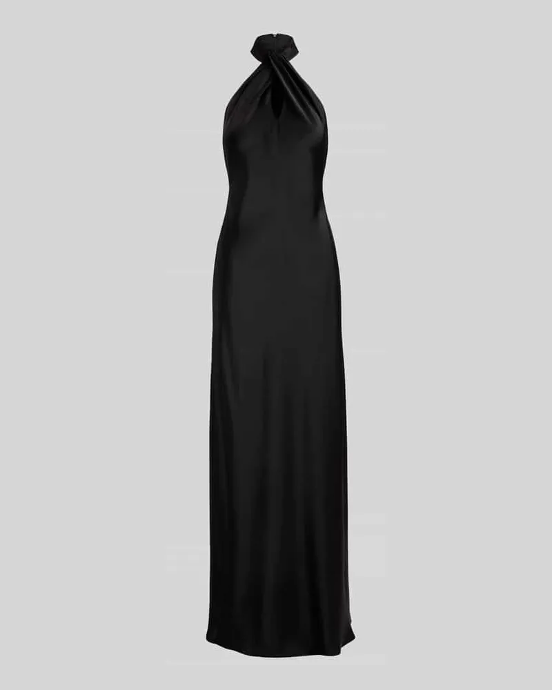Ralph Lauren Körpernahes Abendkleid mit Schlüsselloch-Ausschnitt Black