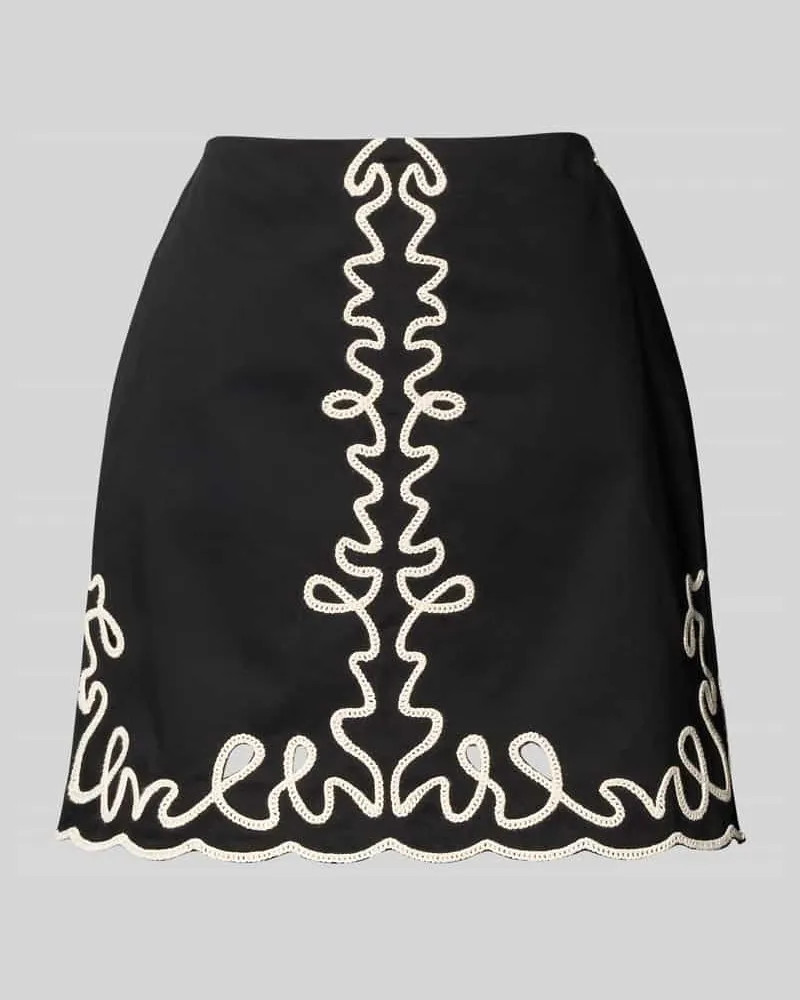 HUGO BOSS Minirock mit Cut Outs Modell 'Valembroi Black