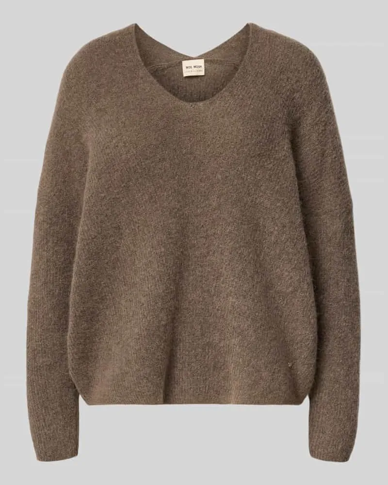 Mos Mosh Strickpullover aus Woll-Mix Modell 'THORA Taupe