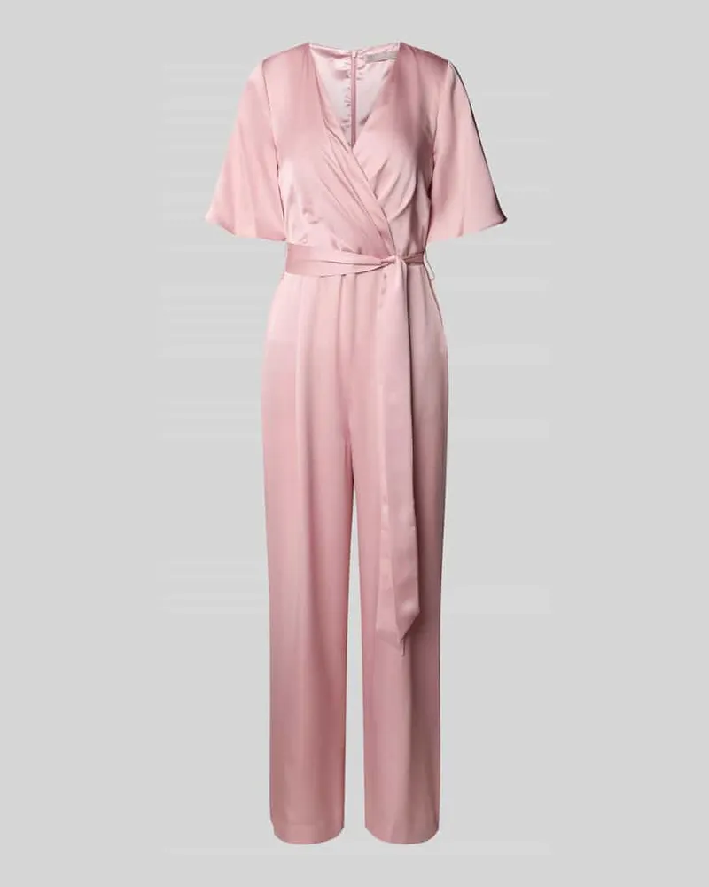Christian Berg Jumpsuit in Wickel-Optik Rosa