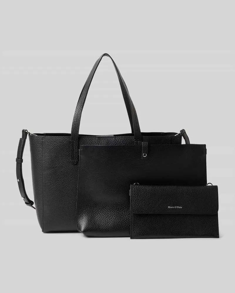 Marc O'Polo Shopper aus echtem Rindsleder Black