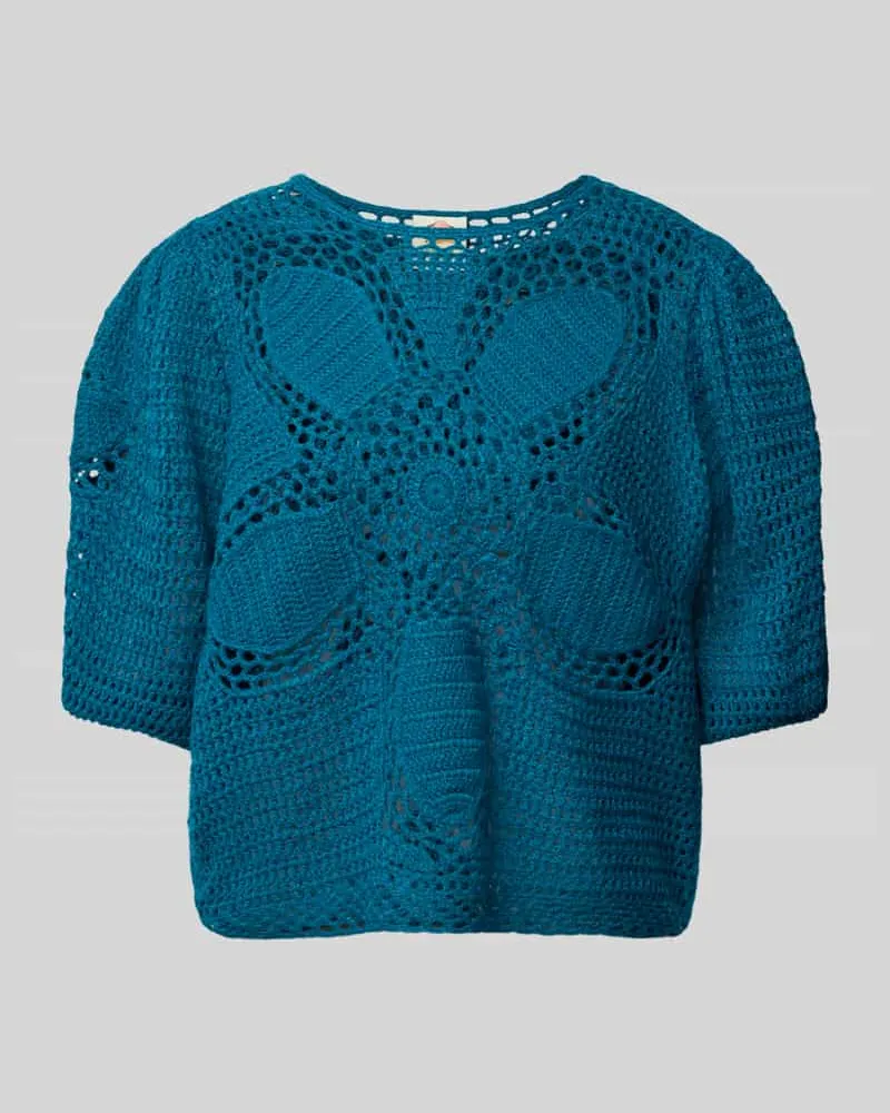 FARM Rio Strickpullover mit Knopfleiste Petrol