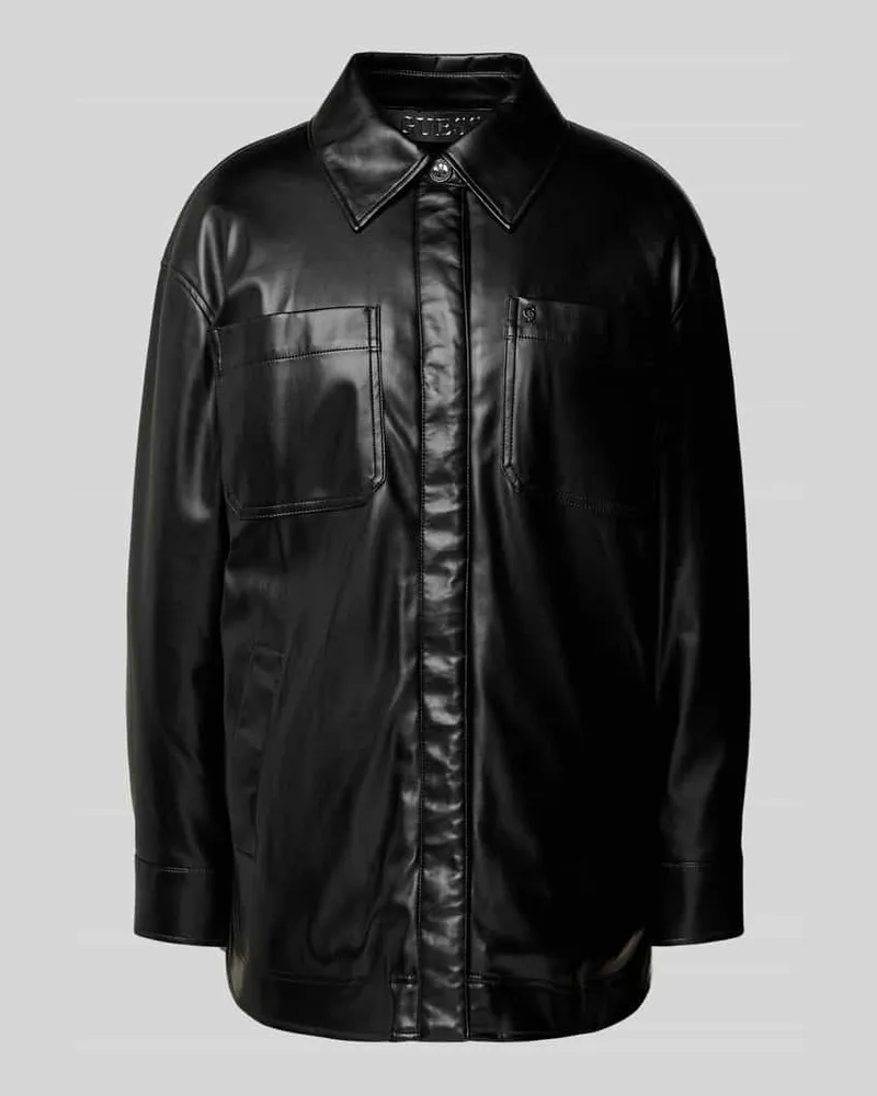 Guess Hemdbluse in Leder-Optik Modell 'MAREVA Black