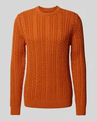 McNeal Strickpullover mit Zopfmuster Kupfer