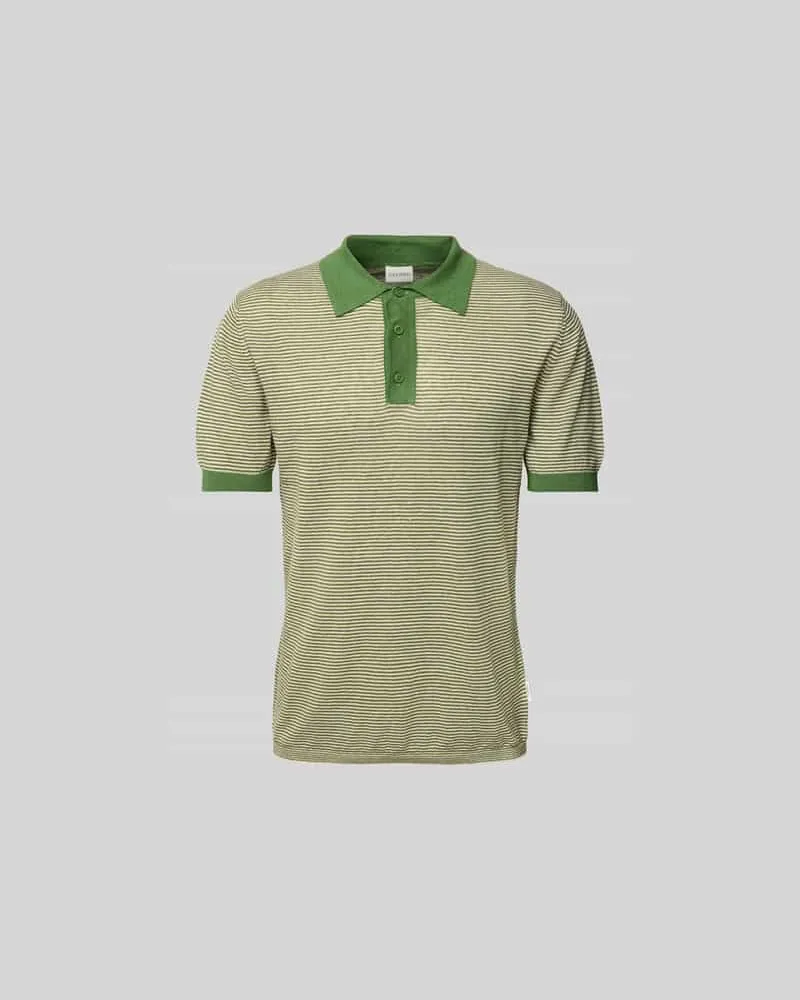 Closed Poloshirt mit kurzer Knopfleiste Khaki