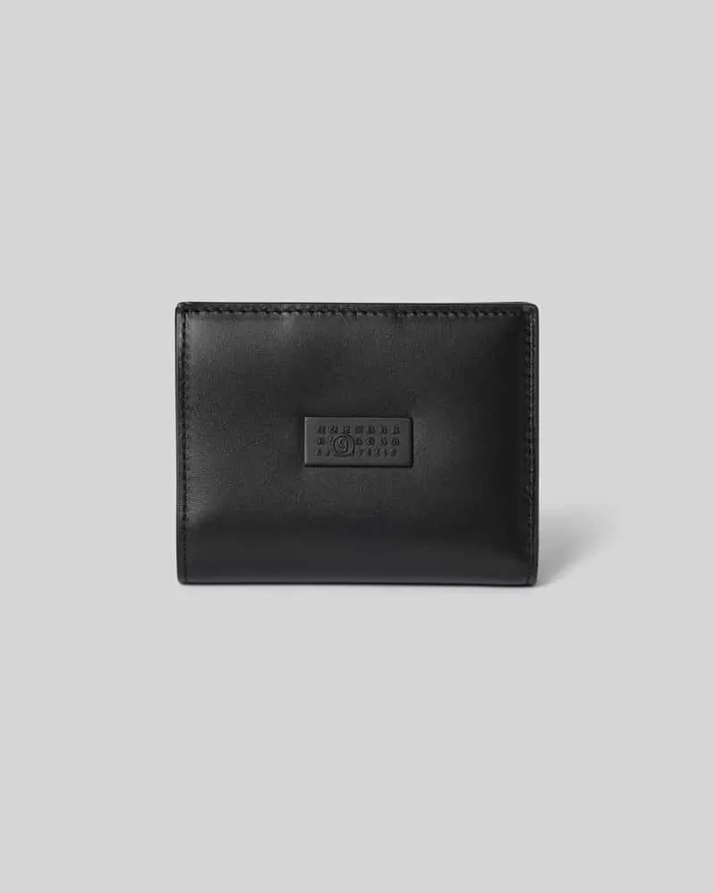 Maison Margiela Portemonnaie aus echtem Kalbsleder Black