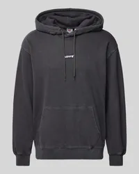 Levi's Relaxed Fit Hoodie mit Label-Stitching Modell 'BABY TAB Black