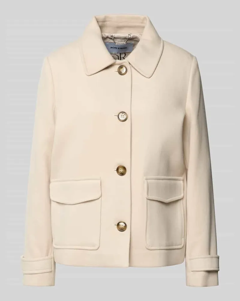 More & More Jacke mit Knopfleiste Kitt