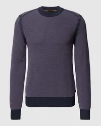 HUGO BOSS Strickpullover mit Raglanärmeln Modell 'Aquila Marine